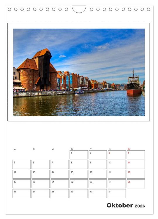 Produktbild: Danzig - Gdansk (Wandkalender 2026 DIN A4 hoch), CALVENDO Monatskalender