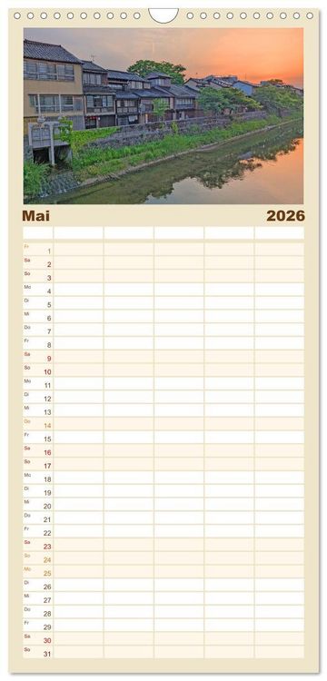 Produktbild: Familienplaner 2026 - Japan entdecken Tokio, Osaka & mehr mit 5 Spalten (Wandkalender, 21 x 45 cm) CALVENDO