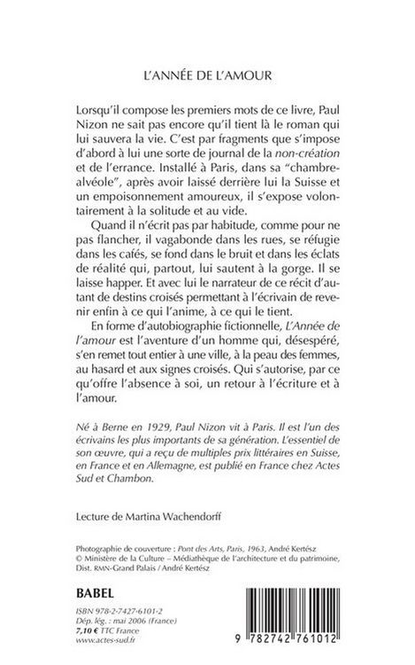 Produktbild: L'ann&eacute;e de l'amour