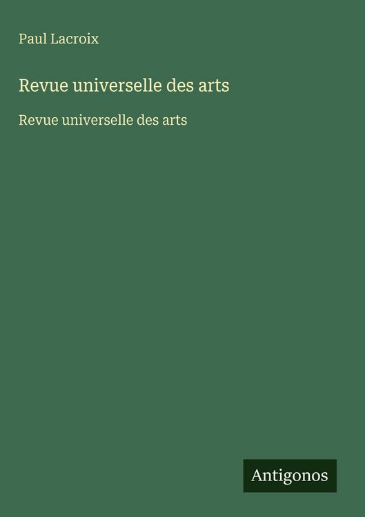 Produktbild: Revue universelle des arts