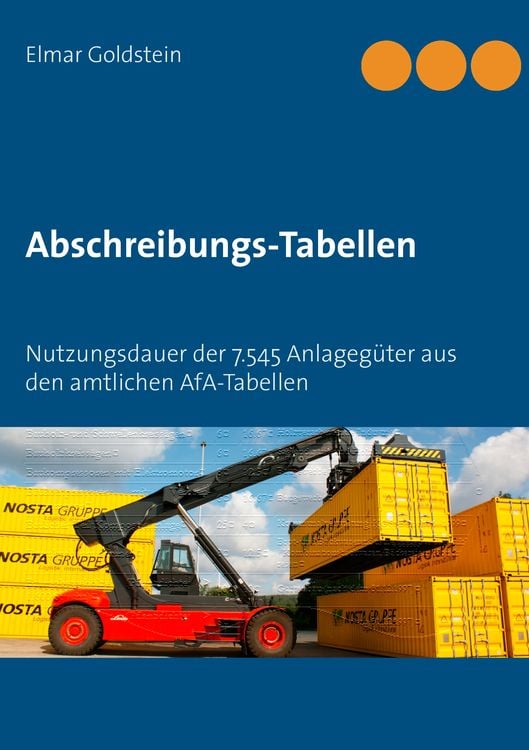 Bild vom Artikel Abschreibungs-Tabellen vom Autor Elmar Goldstein