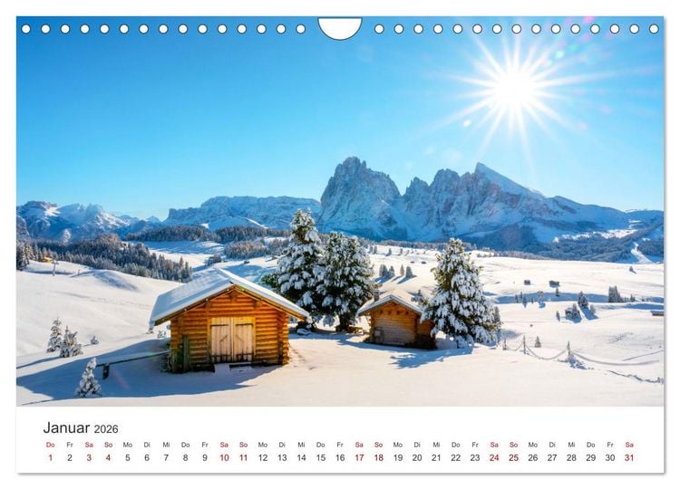 Produktbild: Seiser Alm - Im Herzen der Dolomiten. (Wandkalender 2026 DIN A4 quer), CALVENDO Monatskalender