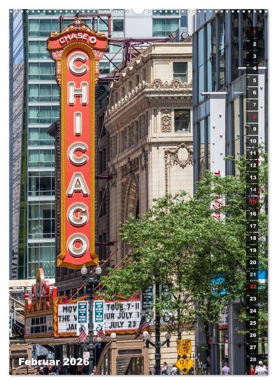 Produktbild: CHICAGO Der Stadtkern (Wandkalender 2026 DIN A2 hoch), CALVENDO Monatskalender