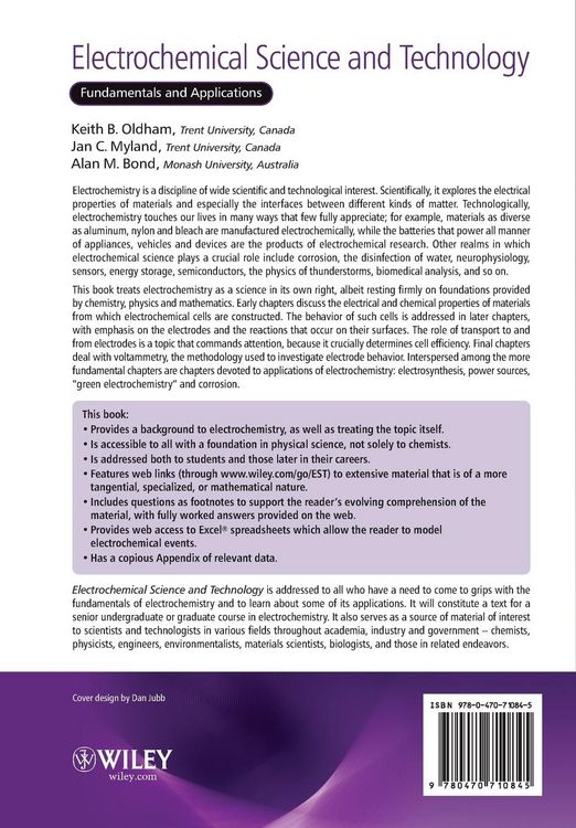 Produktbild: Electrochemical Science and Technology - Fundamentals and Applications