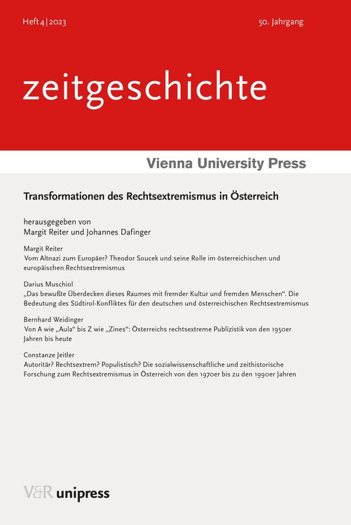 Produktbild: Transformationen des Rechtsextremismus in &Ouml;sterreich