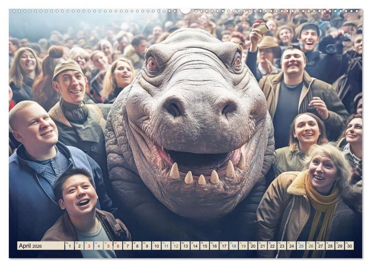 Produktbild: Gutm&uuml;tige Giganten &ndash; Humorbilder (Wandkalender 2026 DIN A2 quer), CALVENDO Monatskalender