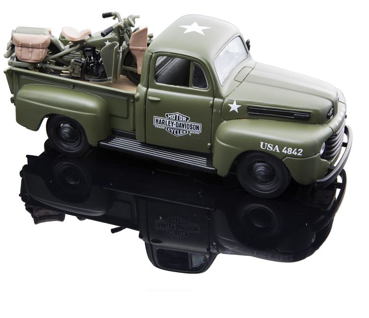 Produktbild: Maisto Ford F1 &acute;48 & Harley-Davidson WLA Flathead '42 1:24 Modellauto