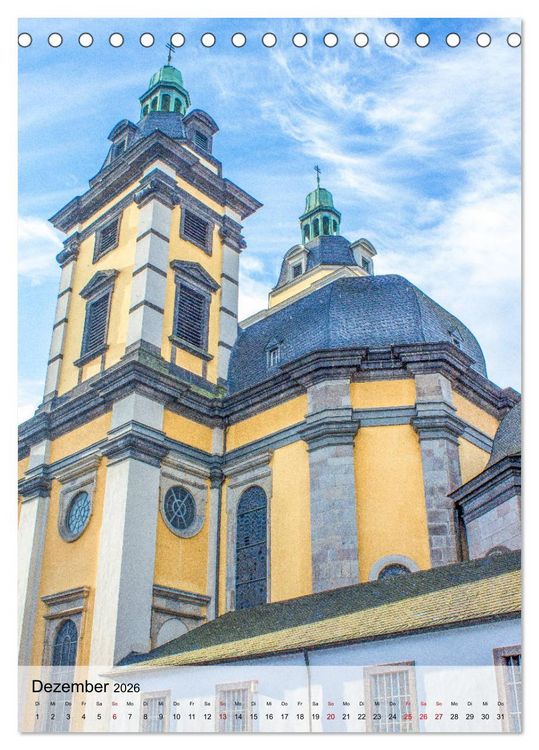 Produktbild: Kirchen in D&uuml;sseldorf (Tischkalender 2026 DIN A5 hoch), CALVENDO Monatskalender