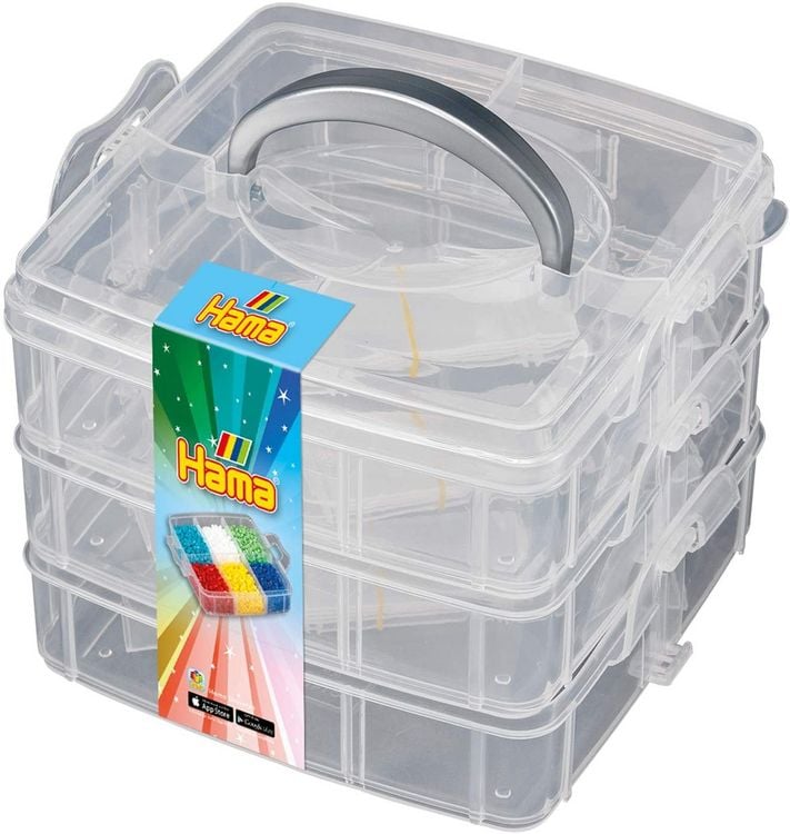 Produktbild: Hama 6700 - Sortierbox für Bügelperlen und Zubehör, klein, 15x15x13cm