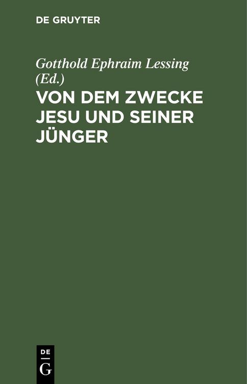 Produktbild: Von dem Zwecke Jesu und seiner J&uuml;nger