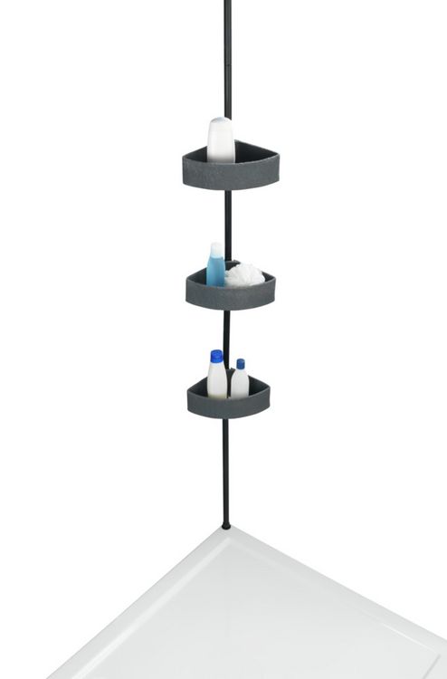 Produktbild: Teleskop-Eckregal Mod. Villata, mit 3 K&ouml;rben aus hochwertigem Polyresin