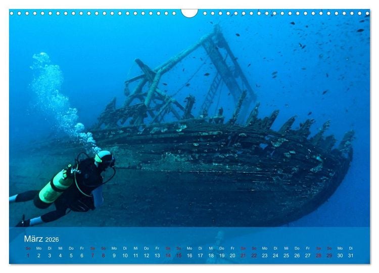 Produktbild: Erlebnis Tauchen - faszinierende Unterwasserwelt (Wandkalender 2026 DIN A3 quer), CALVENDO Monatskalender
