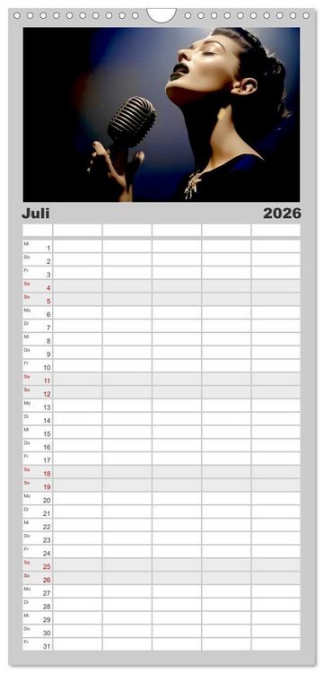 Produktbild: Familienplaner 2026 - Die Stimme der Leidenschaft mit 5 Spalten (Wandkalender, 21 x 45 cm) CALVENDO