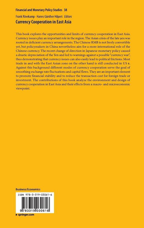 Produktbild: Currency Cooperation in East Asia