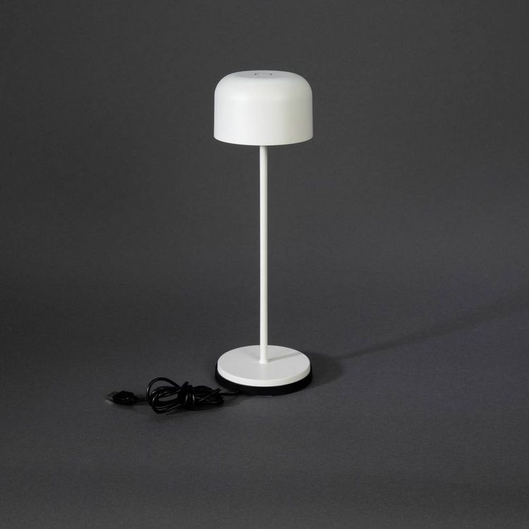 Produktbild: Konstsmide 7834-250 Lille LED-Akku-Tischlampe 3.5W Warmwei&szlig; Wei&szlig;