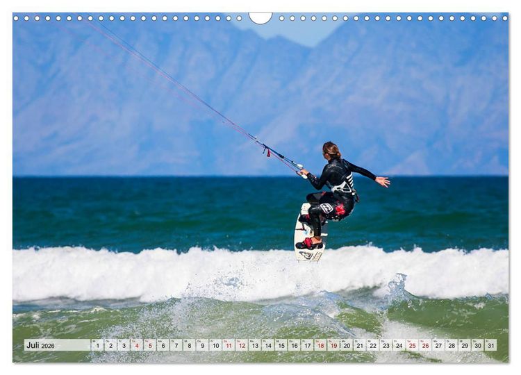 Produktbild: Kitesurfen - Action pur (Wandkalender 2026 DIN A3 quer), CALVENDO Monatskalender