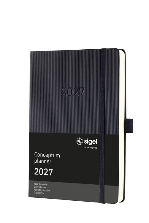 Produktbild: SIGEL C2710 Tageskalender Conceptum 2027, ca. A5, Hardcover, schwarz