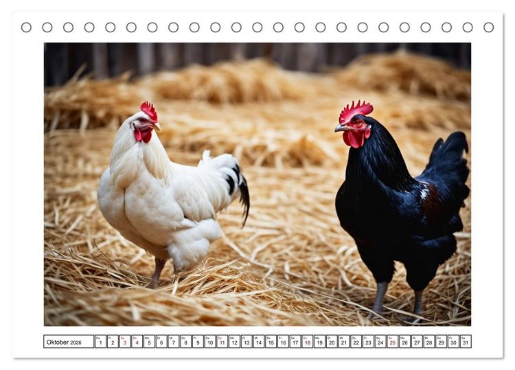 Produktbild: Haustiere - Black and White (Tischkalender 2026 DIN A5 quer), CALVENDO Monatskalender