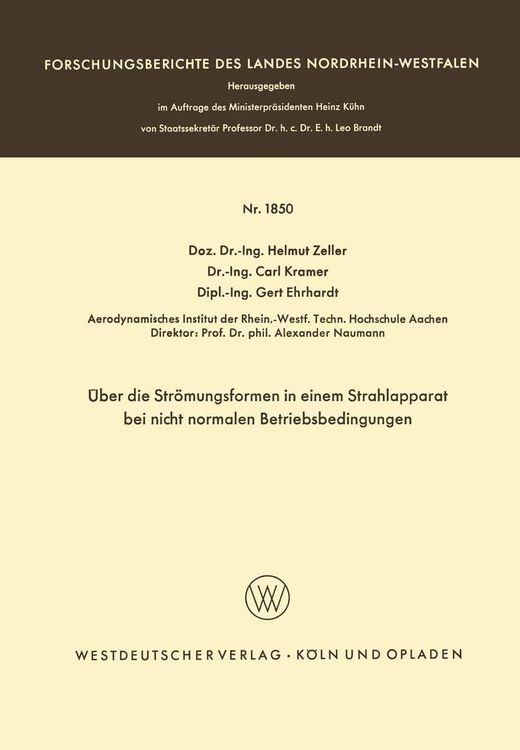 Produktbild: &Uuml;ber die Str&ouml;mungsformen in einem Strahlapparat bei nicht normalen Betriebsbedingungen