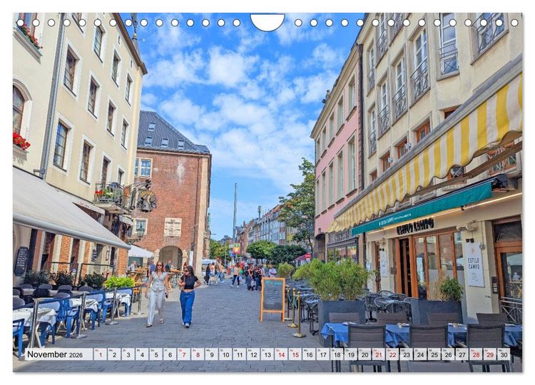 Produktbild: D&uuml;sseldorf Vom Ufer bis zur Skyline (Wandkalender 2026 DIN A4 quer), CALVENDO Monatskalender