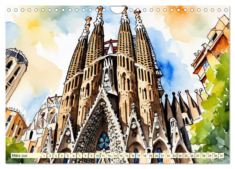 Produktbild: Faszination Spanien (Wandkalender 2026 DIN A4 quer), CALVENDO Monatskalender