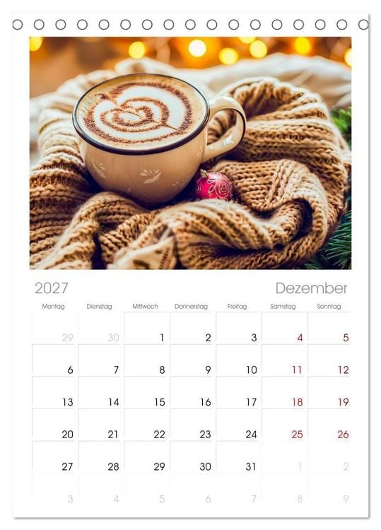 Produktbild: Tischplaner 2027 - Cappuccino, Latte und mehr - Der gro&szlig;e Kaffeekalender (A5 Tischkalender zum Aufstellen) CALVENDO