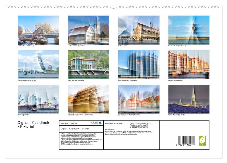 Produktbild: Digital - Kubistisch - Piktorial (hochwertiger Premium Wandkalender 2026 DIN A2 quer), Kunstdruck in Hochglanz