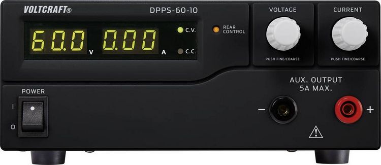 Produktbild: VOLTCRAFT DPPS-60-10 Labornetzger&auml;t, einstellbar 1 - 60 V/DC 0 - 10 A 600 W USB programmierbar Anzahl Ausg&auml;nge 1 x