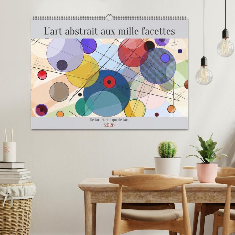 Produktbild: L'art abstrait aux mille facettes (Calendrier mural 2026 DIN A2 vertical), CALVENDO calendrier mensuel