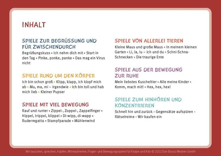 Produktbild: Wir lauschen, sprechen, hüpfen