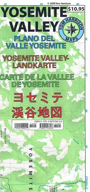 Produktbild: Yosemite Valley Map: Plano del Valle Yosemite- Yosemite Valley-Landkarte- Carte de La Vallee de Yosemite
