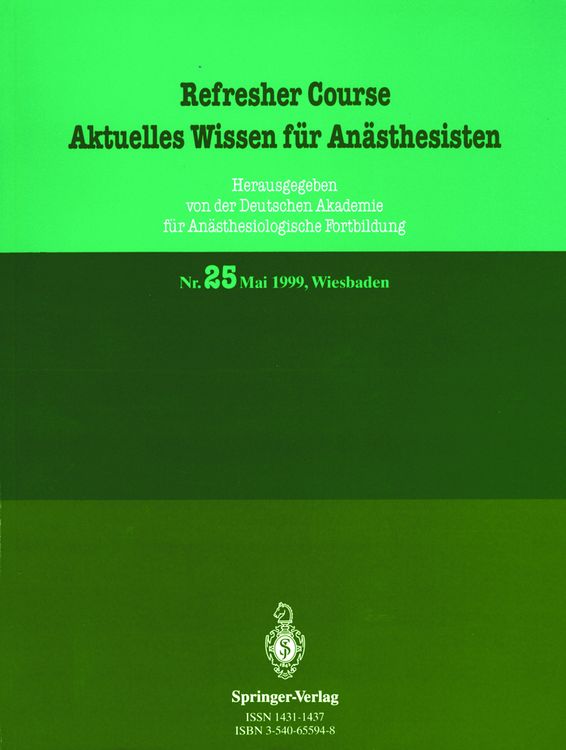 Produktbild: Aktuelles Wissen f&uuml;r An&auml;sthesisten