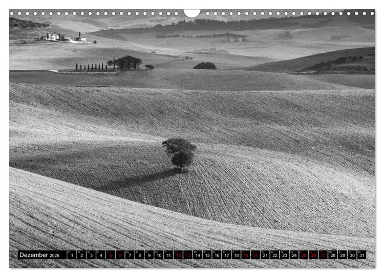 Produktbild: Toscana - monocromatico (Wandkalender 2026 DIN A3 quer), CALVENDO Monatskalender