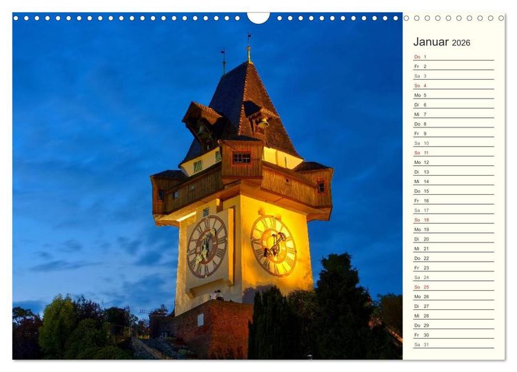 Produktbild: Graz - Metropole der Steiermark (Wandkalender 2026 DIN A3 quer), CALVENDO Monatskalender