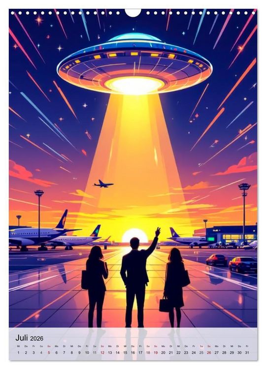 Produktbild: Wir sind nicht allein - UFO-Mythen (Wandkalender 2026 DIN A3 hoch), CALVENDO Monatskalender
