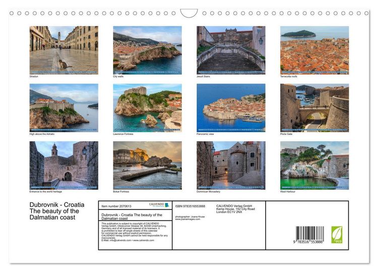 Produktbild: Dubrovnik - Croatia The beauty of the Dalmatian coast (Wall Calendar 2026 DIN A3 landscape), CALVENDO 12 Month Wall Calendar