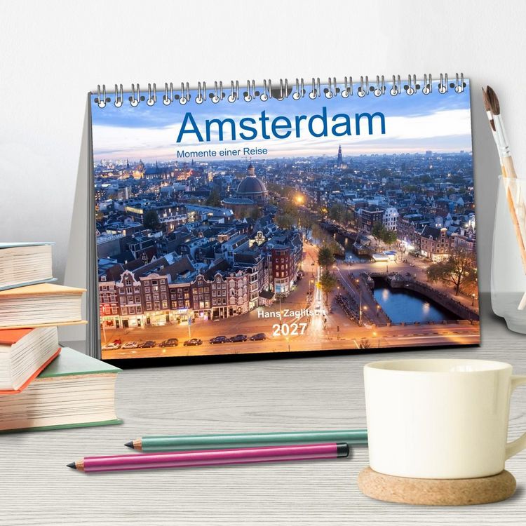 Produktbild: Amsterdam - Momente einer Reise (Tischkalender 2027 DIN A5 quer), CALVENDO Monatskalender
