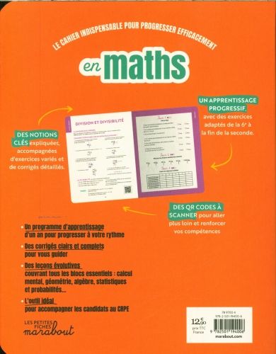 Produktbild: Maths : cahier d'exercices : toutes les bases coll&egrave;ge / seconde