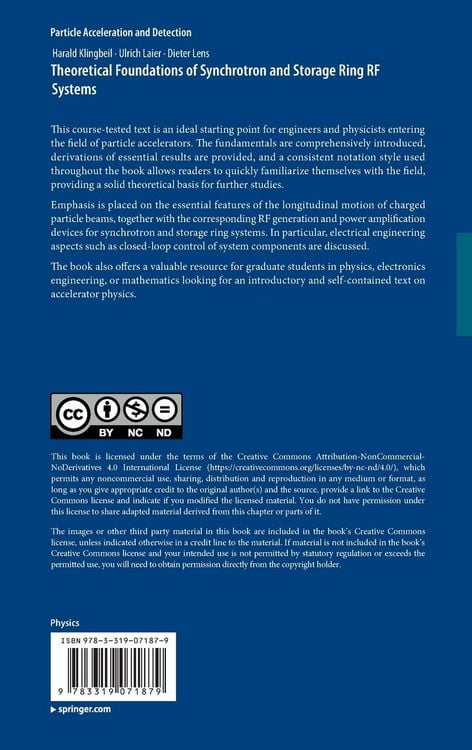 Produktbild: Theoretical Foundations of Synchrotron and Storage Ring RF Systems