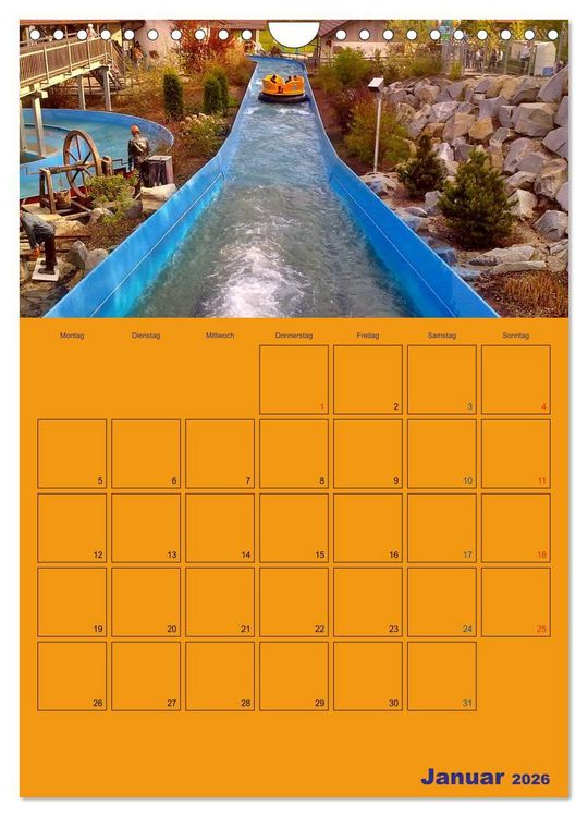 Produktbild: Freizeitparkmomente / Planer (Wandkalender 2026 DIN A4 hoch), CALVENDO Monatskalender