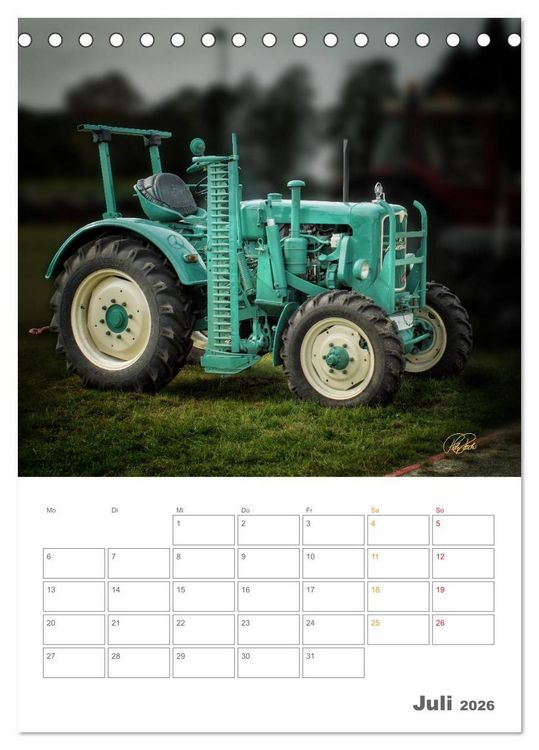 Produktbild: Oldtimer - mein Trecker (Tischkalender 2026 DIN A5 hoch), CALVENDO Monatskalender