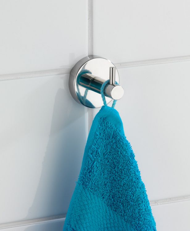 Produktbild: Wandhaken Uno Mod. Bosio Edelstahl gl&auml;nzend 2er Set, rostfrei