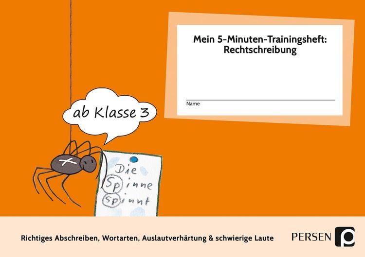 Produktbild: Mein 5-Min-Trainingsheft: Rechtschreibung 1, Kl. 3