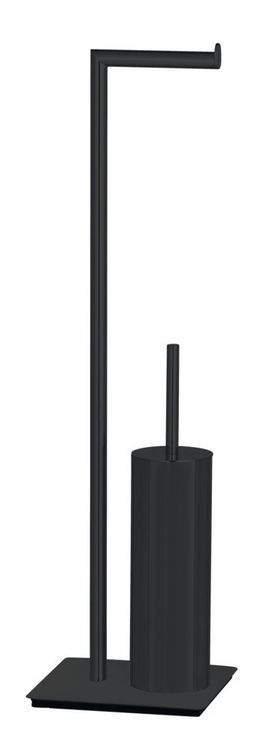 Produktbild: Stand WC-Garnitur Mod. Recco Schwarz, aus lackiertem Stahl