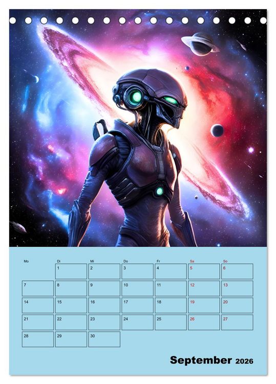 Produktbild: Galaktische Begegnungen (Tischkalender 2026 DIN A5 hoch), CALVENDO Monatskalender