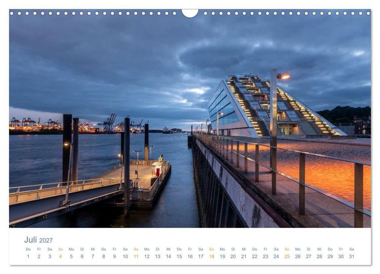 Produktbild: Hamburgs Hafenlichter (Wandkalender 2027 DIN A3 quer), CALVENDO Monatskalender