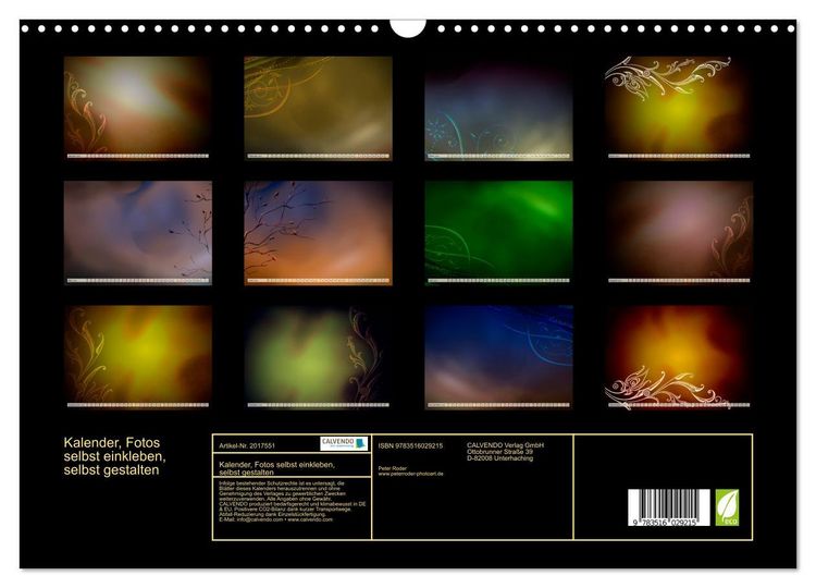 Produktbild: Kalender, Fotos selbst einkleben, selbst gestalten (Wandkalender 2026 DIN A3 quer), CALVENDO Monatskalender
