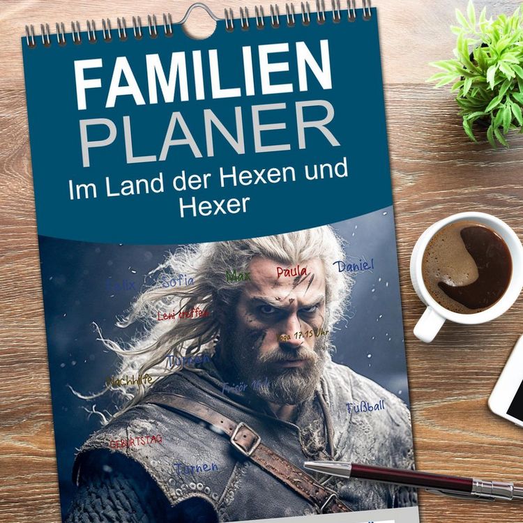 Produktbild: Familienplaner 2026 - Im Land der Hexen und Hexer mit 5 Spalten (Wandkalender, 21 x 45 cm) CALVENDO