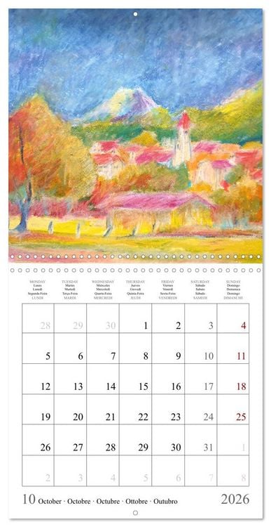 Produktbild: Upper Bavaria Art - Painted pictures from the south of Germany (Wall Calendar 2026 12 &times; 12 Inch) CALVENDO 12 Month Wall Calendar