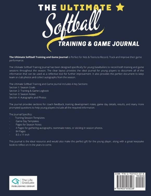 Produktbild: The Ultimate Softball Training and Game Journal